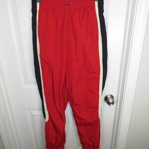 LCKR Foot Locker Men's Size Medium Track Jogger Pants Red/White/Black Stripe